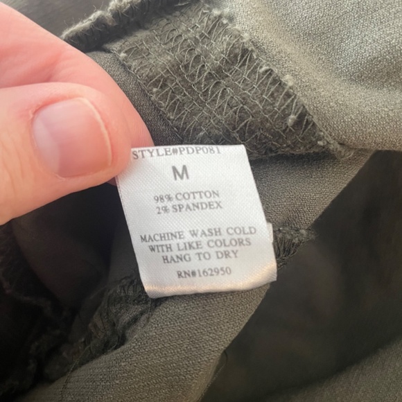 Pretty Garbage, women pants, M (size 2), dark green, flare - Picture 5 of 5